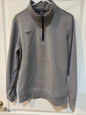 Speedo Men's Gray Half-Zip Pullover Sweatshirt